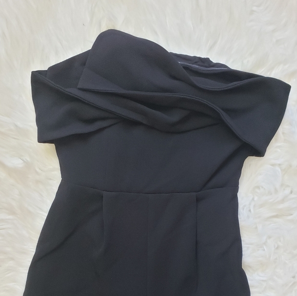 One One Six Front Bow Strapless Black Jumpuit - Picture 4 of 7